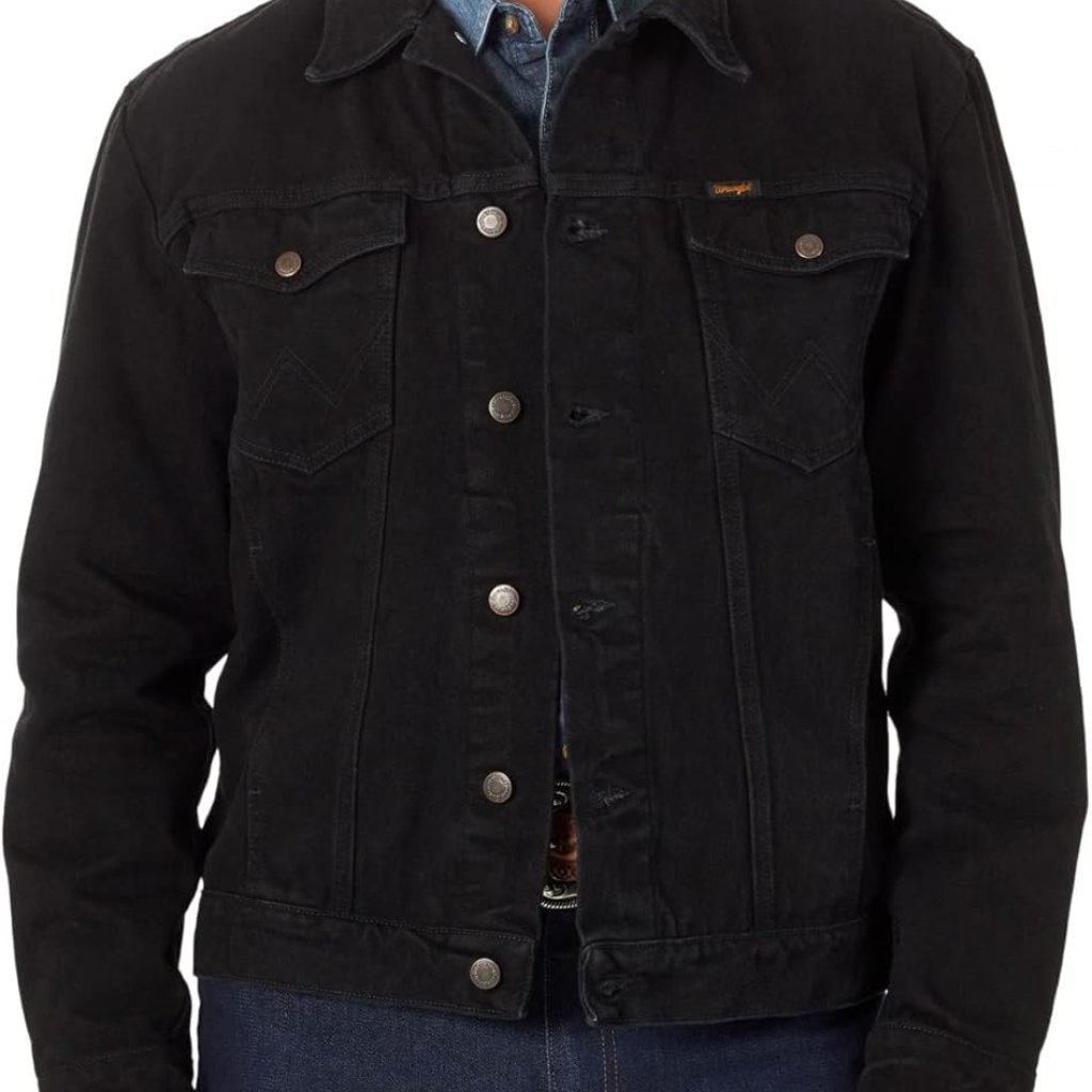 Stylish Men's Western Denim Jacket - Shadow Black, Multiple Sizes Available